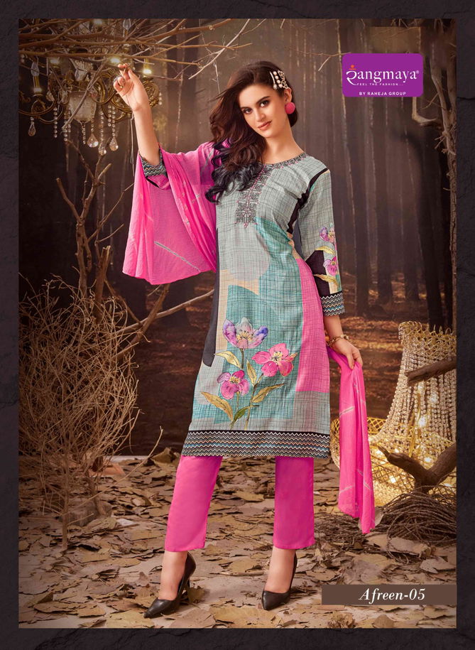 Afreen By Rangmaya Rayon Printed Kurti With Bottom Dupatta Orders In India